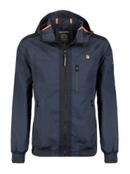 Geographical Norway Kurtka przejściowa "Bacary" w kolorze granatowym rozmiar: L. Niebieskie kurtki męskie Geographical Norway, l, bez wzorów, prążkowane, bez kaptura. Za 171.28 zł.