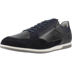Buty GEOX U RENAN Niebieski. Niebieskie buty trekkingowe męskie Geox, ze skóry, bez zapięcia, trekkingowe. Za 265.99 zł.