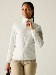 Regatta Kurtka polarowa "Ralina" w kolorze kremowym rozmiar: 44. Brązowe kurtki damskie Regatta, bez wzorów, z polaru, bez kaptura. Za 128.25 zł.