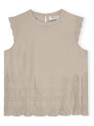 CARE BY ME Top "Flora" w kolorze beżowym rozmiar: L. Brązowe topy damskie CARE BY ME, l, bez wzorów, z bawełny, bez kołnierzyka. Za 196.88 zł.