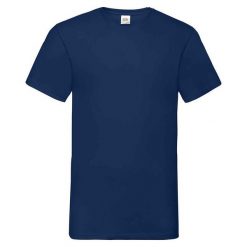 Koszulka Unisex Dla Dorosłych Z Dekoltem W Szpic. Niebieskie bluzki damskie Fruit of the Loom, xl, bez wzorów, sportowe, bez kołnierzyka, bez ramiączek. Za 39.99 zł.