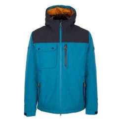 Męska Ocieplana Kurtka Eastwell. Niebieskie kurtki męskie Trespass, m, z aplikacjami, z materiału, z kapturem. Za 387.99 zł.