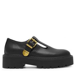 Półbuty Badura. Czarne półbuty damskie Badura, bez wzorów, bez obcasa, na płaskiej podeszwie. Za 359.99 zł.