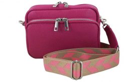 Listonoszka skórzana BARBERINI'S 944-14 fuksja. Czerwone shopper bag damskie Barberinis, bez wzorów, ze skóry, bez dodatków. Za 239.99 zł.