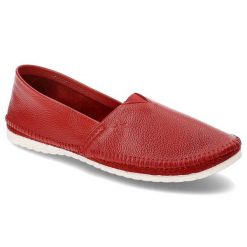 Czerwone Baleriny Maciejka Wygodne Obuwie Damskie. Czerwone baleriny damskie Maciejka, bez wzorów, ze skóry, bez obcasa, na płaskiej podeszwie. Za 239.00 zł.