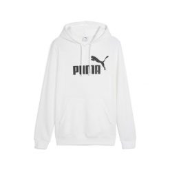 Młodzieżowa bluza z kapturem Essentials z logo No. 1 PUMA White. Biała bluzy z kapturem męskie Puma, m, prążkowane. Za 208.05 zł.