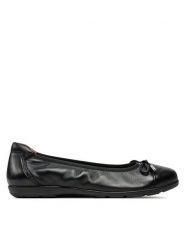 Caprice Baleriny 9-22154-42 Czarny. Czarne baleriny damskie Caprice, bez wzorów, ze skóry, bez obcasa. Za 172.99 zł.