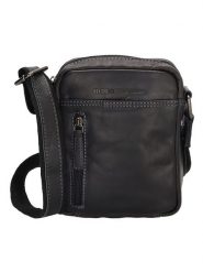 HIDE & STITCHES Skórzana torebka w kolorze czarnym - 14,5 x 18 x 5,5 cm rozmiar: onesize. Czarne torebki klasyczne damskie HIDE & STITCHES, bez wzorów, z materiału, bez dodatków. Za 130.99 zł.