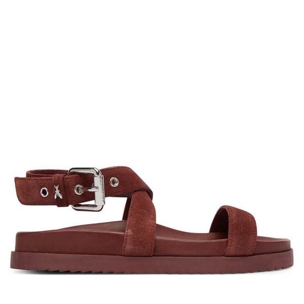 Sandały Patrizia Pepe. Brązowe sandały damskie Patrizia Pepe, bez wzorów, bez obcasa, na płaskiej podeszwie. Za 1,039.00 zł.