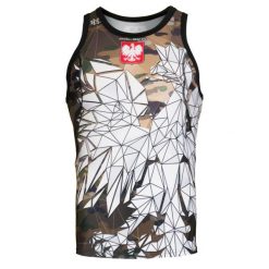 Koszulka sportowa bez rękawów męska Tank top rashguard EXTREME HOBBY POLSKA CAMO. Brązowe t-shirty sportowe męskie EXTREME HOBBY, m, z elastanu, bez ramiączek, na fitness i siłownię. Za 139.00 zł.