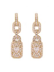 Guess Kolczyki JUBE06 349JW Złoty. Żółte kolczyki damskie Guess, ze stali. Za 499.99 zł.