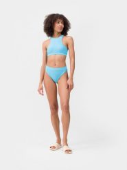 4F Dół od bikini damski S. Niebieskie bikini damskie 4f, bez wzorów. W wyprzedaży za 9.99 zł.