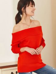 Milan Kiss Sweter w kolorze czerwonym rozmiar: XL. Czerwone swetry klasyczne damskie Milan Kiss, xl, bez kołnierzyka. Za 120.93 zł.