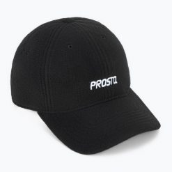 Czapka z daszkiem PROSTO Fleece. Czarne czapki męskie Prosto., bez wzorów, z materiału. Za 73.99 zł.