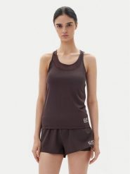 EA7 Emporio Armani Koszulka techniczna 7W000237 AF12509 U6278 Brązowy Regular Fit. Brązowe bluzki sportowe damskie EA7 Emporio Armani, m, bez wzorów, z syntetyku, bez ramiączek. Za 229.99 zł.