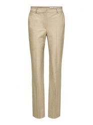 SELECTED FEMME Spodnie chino "Eliana" w kolorze beżowym rozmiar: 34/L32. Brązowe spodnie materiałowe damskie Selected Femme, bez wzorów, z wiskozy, klasyczne, z podwyższonym stanem. Za 114.17 zł.