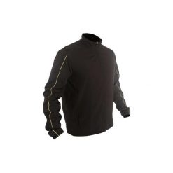 Kurtka tenisowa Dry 100 męska. Czarne kurtki męskie ARTENGO, l, bez wzorów, z materiału, klasyczne, bez kaptura. W wyprzedaży za 49.99 zł.