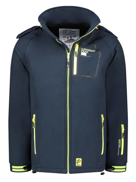 Canadian Peak Kurtka softshellowa "Riziereak" w kolorze granatowym rozmiar: S. Niebieskie kurtki outdoor męskie Canadian Peak, s, bez wzorów, bez kaptura. Za 204.95 zł.