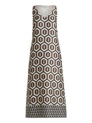 Vera Mont Sukienka w kolorze beżowo-kremowo-ciemnobrązowym rozmiar: 38. Brązowe sukienki damskie Vera Mont, bez wzorów, bez kołnierzyka, bez ramiączek, maxi. Za 131.43 zł.