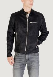 Kurtka Mężczyzna ONLY & SONS ONSGUS FAUX SUEDE RACER JACKET OTW NOO. Czarne kurtki męskie Only & Sons, m, bez wzorów, ze skóry, bez kaptura. Za 292.65 zł.