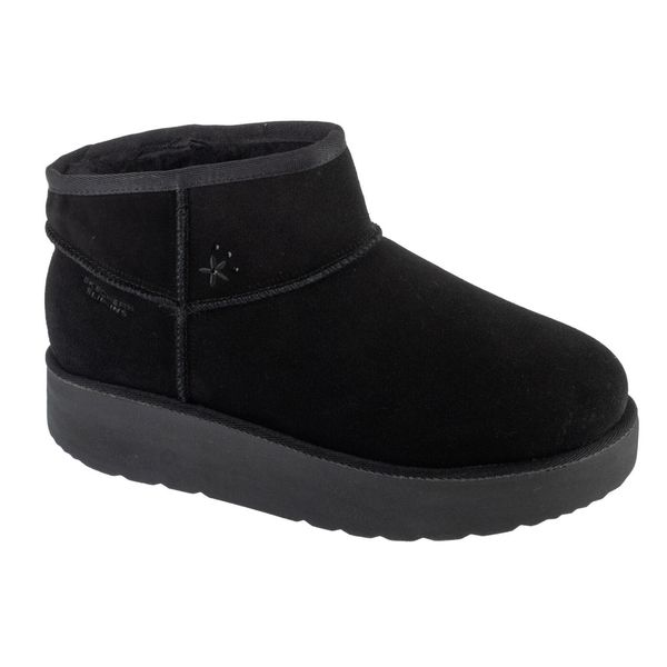 Buty zimowe damskie, Slip-Ins: Keep Cozy. Czarne trampki i tenisówki damskie Skechers, bez wzorów. Za 249.99 zł.