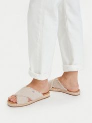 MICHAEL Michael Kors Klapki Kenzie 40S6KZFS2D Beżowy. Brązowe klapki damskie MICHAEL Michael Kors, bez wzorów, bez obcasa. Za 529.99 zł.
