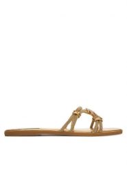 KARL LAGERFELD Klapki Olympia II KL87406 Złoty. Żółte klapki damskie Karl Lagerfeld, bez wzorów, z syntetyku, bez obcasa. Za 547.99 zł.