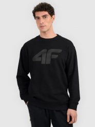 4F Bluza dresowa nierozpinana bez kaptura męska - czarna XXL. Czarne bluzy bez kaptura męskie 4f, m, z bawełny. Za 129.99 zł.