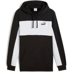 Bluza z kapturem Puma Ess Block Hoodie Fl, Mężczyźni. Czarne bluzy z kapturem męskie Puma, m, z bawełny. Za 390.00 zł.