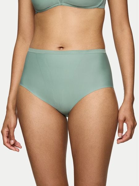 Triumph Figi klasyczne z wysokim stanem Shape Smart 10209655 Zielony. Zielone figi damskie Triumph, l, bez wzorów, z syntetyku. Za 99.99 zł.