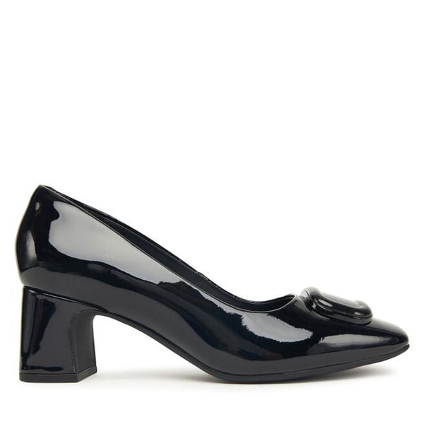 Czółenka Clarks. Czarne czółenka damskie Clarks, bez wzorów, bez obcasa. Za 349.99 zł.