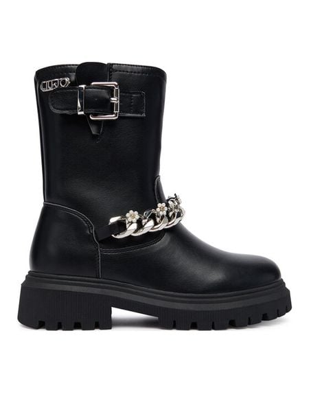 Liu Jo Botki Wanda 07 4F5017 EX014 M Czarny. Czarne botki dziewczęce Liu Jo, bez wzorów, ze skóry, bez ramiączek. Za 399.99 zł.