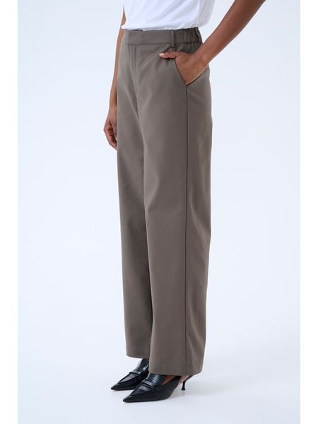 Kaffe Spodnie "Loraine" w kolorze brązowym rozmiar: 42. Brązowe spodnie materiałowe damskie Kaffe, bez wzorów, z materiału, z podwyższonym stanem. Za 174.02 zł.