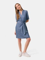Gerry Weber Sukienka w kolorze niebieskim rozmiar: 42. Niebieskie sukienki damskie Gerry Weber, na co dzień, bez wzorów, z lyocellu, bez kołnierzyka, bez ramiączek, mini, proste. Za 193.24 zł.