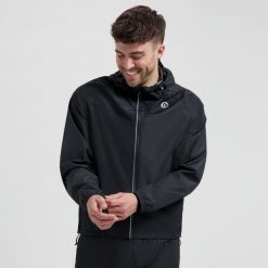 Kurtka przeciwdeszczowa Rogelli Commuter Core. Czarne kurtki damskie Rogelli, m, bez wzorów, biznesowe, bez kaptura. Za 240.00 zł.
