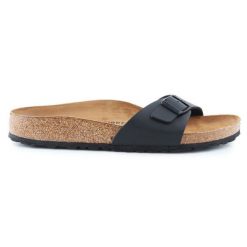 Klapki Birkenstock Madrid Bs 0040793 niebieskie. Niebieskie klapki damskie bez wzorów, ze skóry, bez obcasa. Za 462.92 zł.