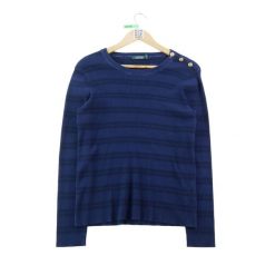 Second life - Sweter damski dzianina bawełna modal - Stan bardzo dobry. Niebieskie swetry klasyczne damskie Ralph Lauren, l, z bawełny, bez kołnierzyka. Za 146.96 zł.
