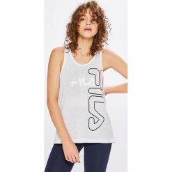 Fila - Top. Białe topy damskie Fila, m, bez wzorów, z dzianiny, bez kołnierzyka. W wyprzedaży za 39.90 zł.