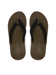 Tommy Hilfiger Japonki Molded Hilfiger Lth Beach Sandal FM0FM05802 Czarny. Czarne klapki i japonki męskie Tommy Hilfiger, z syntetyku. Za 209.99 zł.