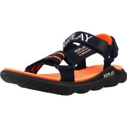 Sandały REPLAY SPACER 2 Niebieski. Niebieskie sandały męskie Replay, z tkaniny, bez zapięcia. Za 159.99 zł.