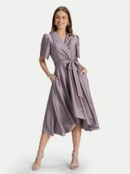 Swing Sukienka koktajlowa 5AJ04000 Fioletowy Regular Fit. Fioletowe sukienki damskie Swing, bez wzorów, z syntetyku, wizytowe, bez kołnierzyka, bez ramiączek. Za 669.99 zł.