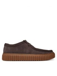 Clarks Półbuty Torhill Lo 26181386 Brązowy. Brązowe półbuty męskie Clarks, ze skóry, bez zapięcia. Za 389.99 zł.