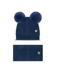 Guess Komplet czapka i komin A4BZ01 Z2QP0 Niebieski. Niebieskie czapki dziecięce Guess, z materiału, bez ramiączek. Za 129.99 zł.