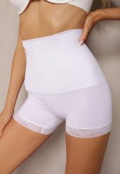 Biała Bielizna modelująca High Waist z Koronką Hivivia. Biała bielizna wyszczuplająca Renee, z koronki. Za 29.99 zł.