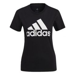 Koszulka Essentials Logo. Białe bluzki sportowe damskie Adidas, l, z bawełny, bez kołnierzyka, bez ramiączek. Za 129.00 zł.