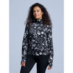 Bluza narciarska - Damska - Cabin Life - Czarny wielokolorowy. Czarne bluzy bez kaptura damskie POEDERBAAS, xs, z elastanu. Za 264.52 zł.