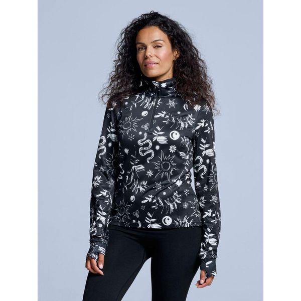 Bluza narciarska - Damska - Cabin Life - Czarny wielokolorowy. Czarne bluzy bez kaptura damskie POEDERBAAS, xs, z elastanu. Za 264.52 zł.