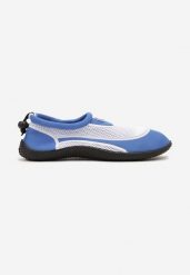 Niebiesko-Białe Płaskie Buty Sportowe do Wody Renelsea. Niebieskie buty sportowe na co dzień męskie Born2be, na lato, bez zapięcia, trekkingowe. Za 29.99 zł.