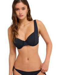 Stanik bikini D-cup dla Kobiety BEACH CLASSICS Czarny. Czarne bikini damskie Roxy, bez wzorów. Za 174.35 zł.