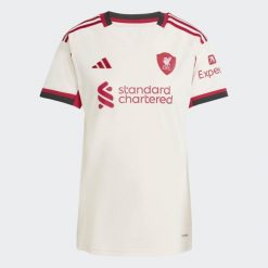 Koszulka Liverpool FC 25/26 Away Jersey. Białe t-shirty damskie Adidas, m, bez wzorów, z jersey, bez kołnierzyka. Za 439.00 zł.